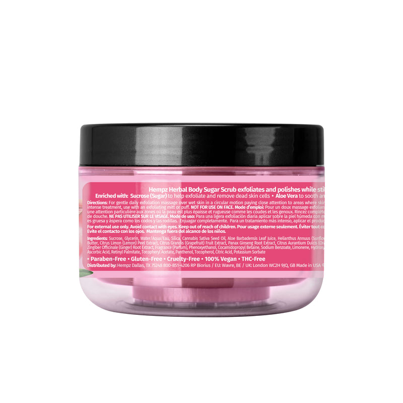 Hempz Pomegranate Herbal Sugar Scrub, Back