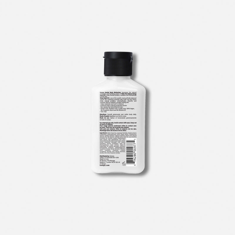 Hempz Travel-Size Fresh Coconut & Watermelon Herbal Body Moisturizing Lotion, Back