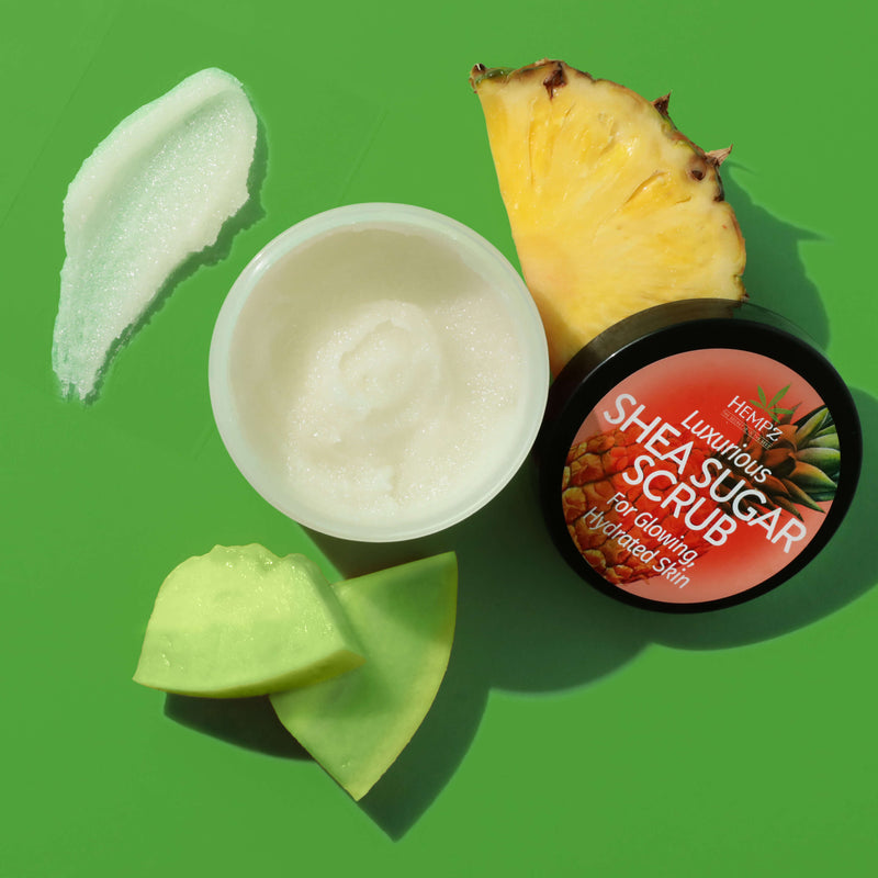 Texture of Sweet Pineapple & Honey Melon Sugar Scrub